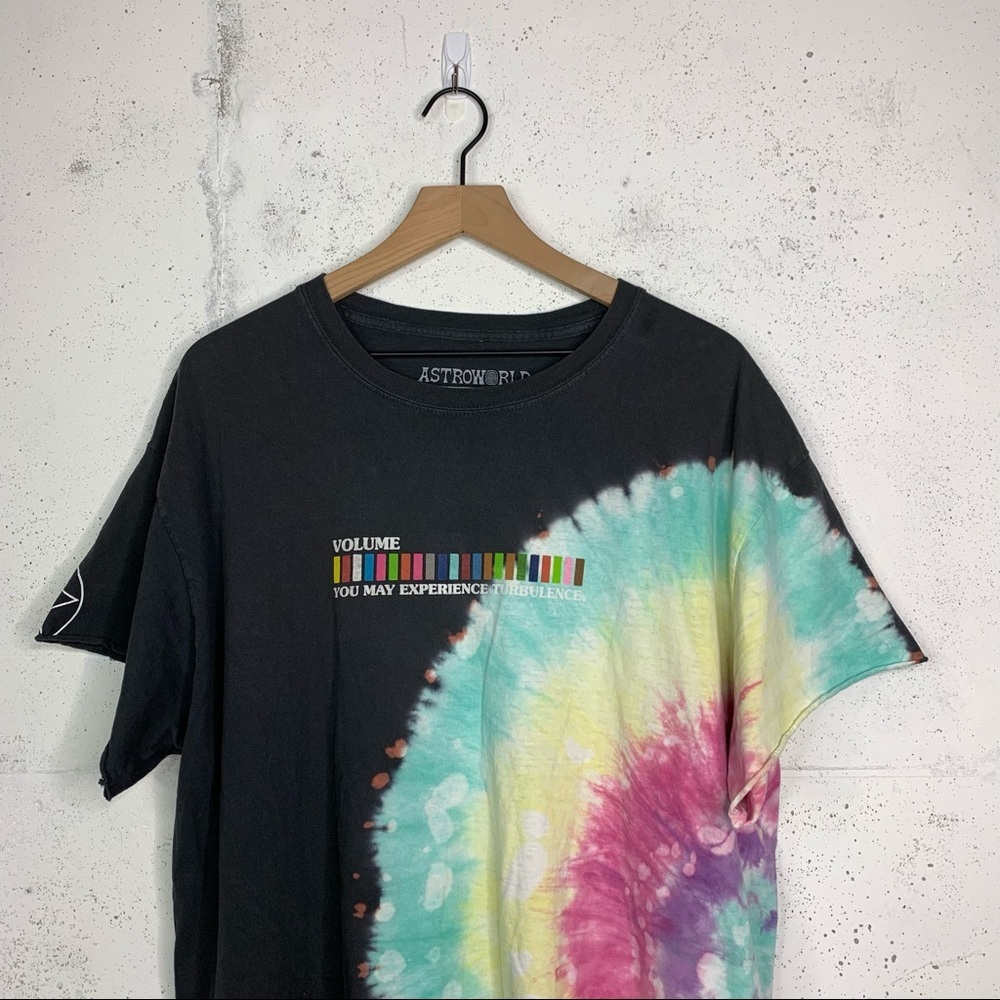 Travis Scott Astroworld Beyond Belief Tie Dye Band Tee Graphic Shirt Size Large - Picture 2 of 11